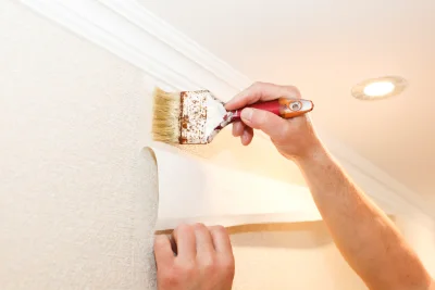 Pose de papier peint à Lacenas — revêtements muraux et toiles de verre